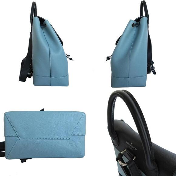 LOUIS VUITTON Black Leather Backpack - Picture 3 of 5